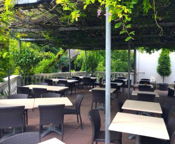 Gartenterasse - Restaurant Pizzeria Traube in Langendorf